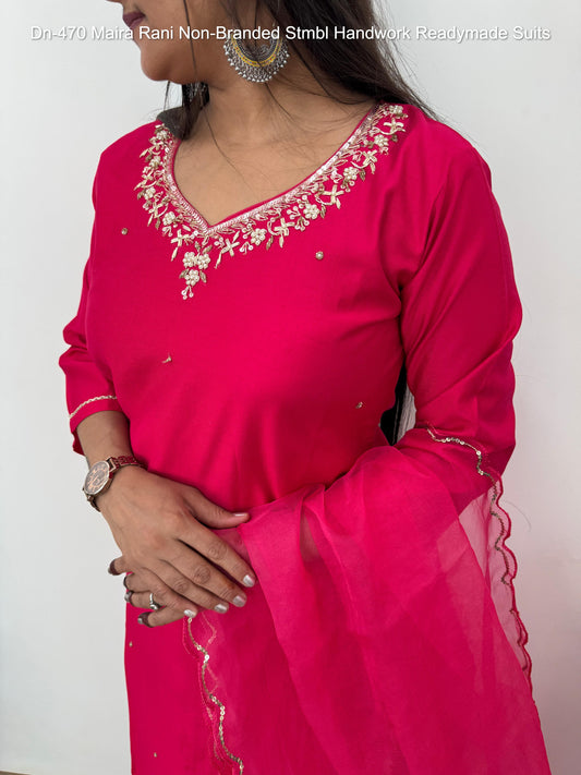 Dn-470 Maira Rani Non-Branded Stmbl Handwork Readymade Suits