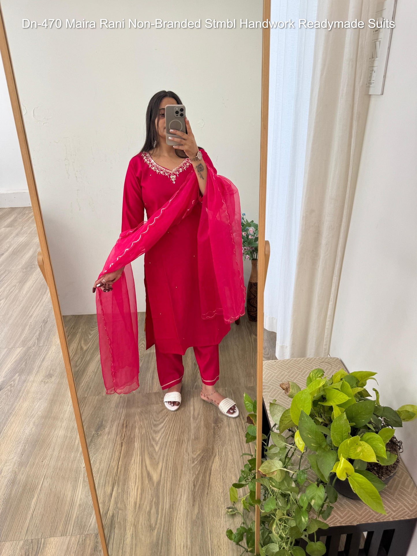 Dn-470 Maira Rani Non-Branded Stmbl Handwork Readymade Suits