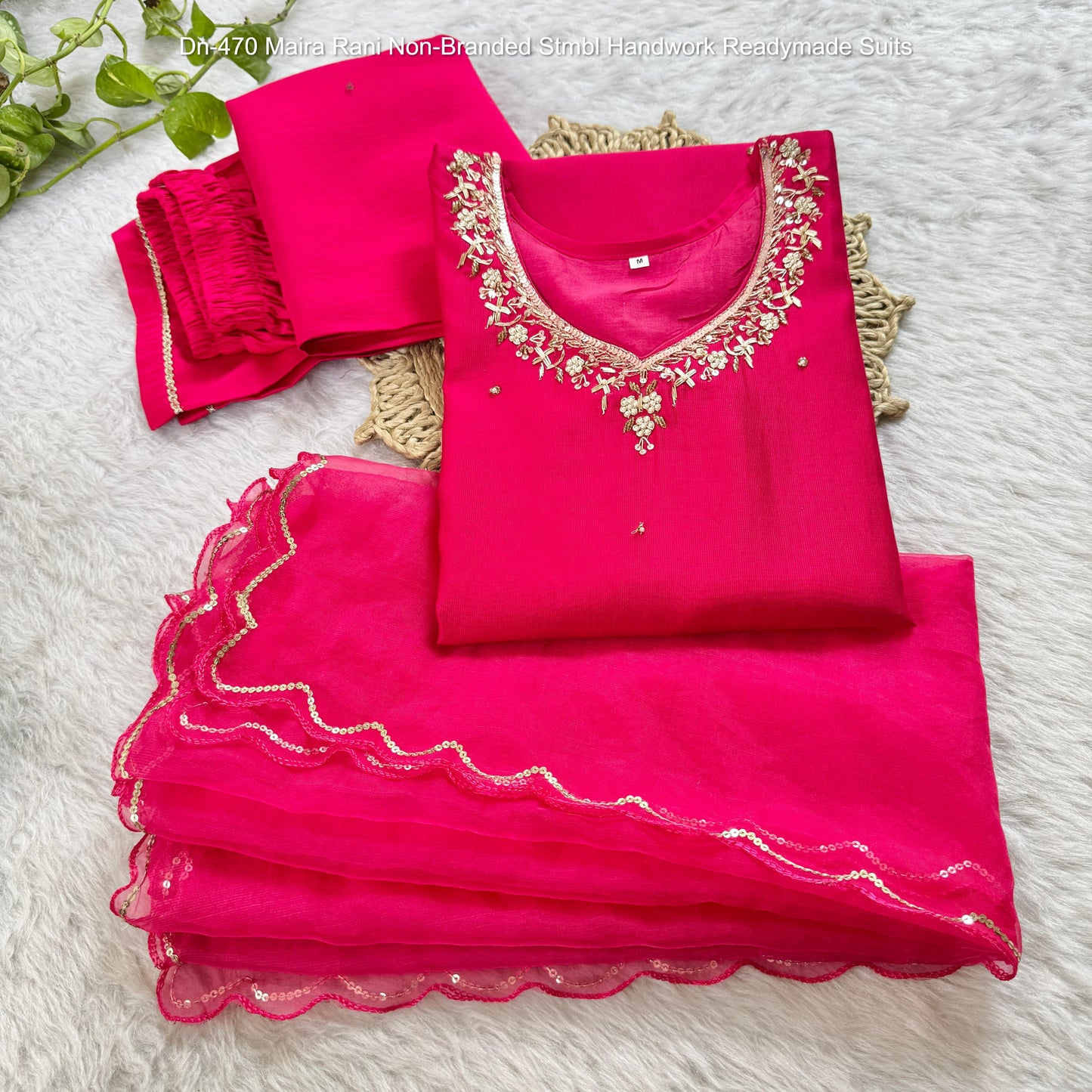 Dn-470 Maira Rani Non-Branded Stmbl Handwork Readymade Suits