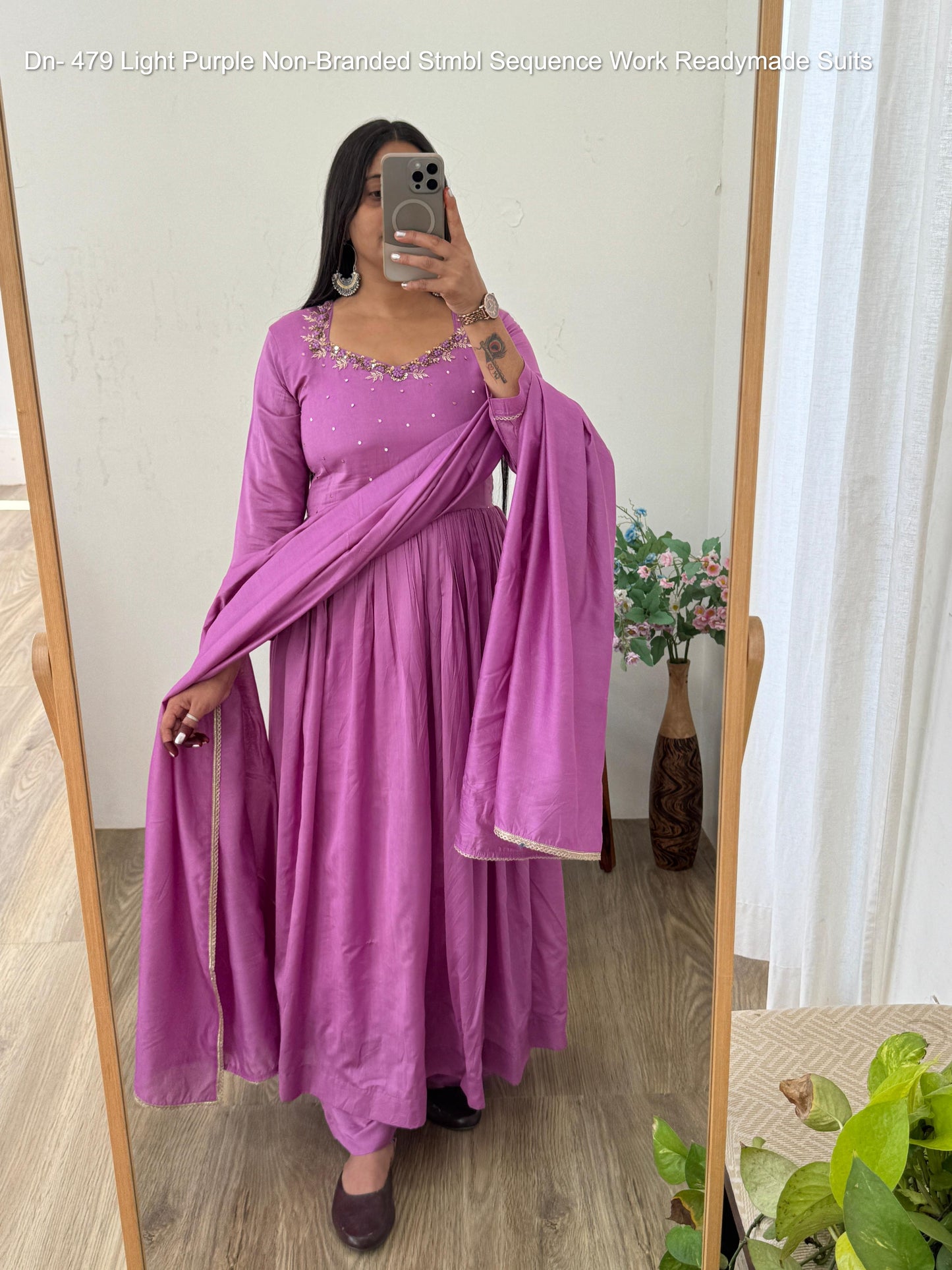Dn- 479 Light Purple Non-Branded Stmbl Sequence Work Readymade Suits