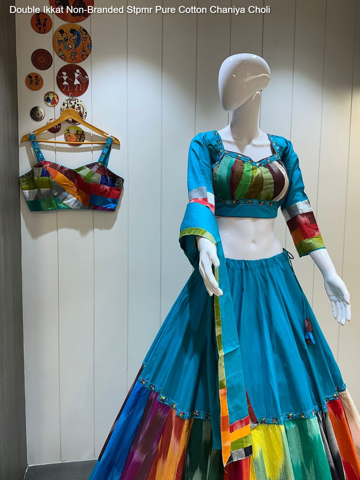 Double Ikkat Non-Branded Stpmr Pure Cotton Chaniya Choli