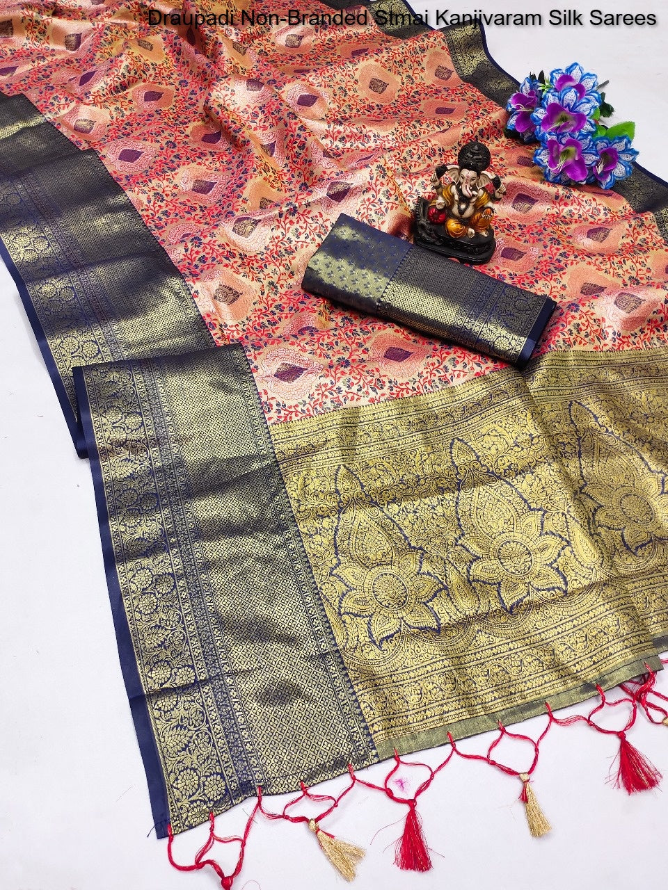 Draupadi Non-Branded Stmai Kanjivaram Silk Sarees