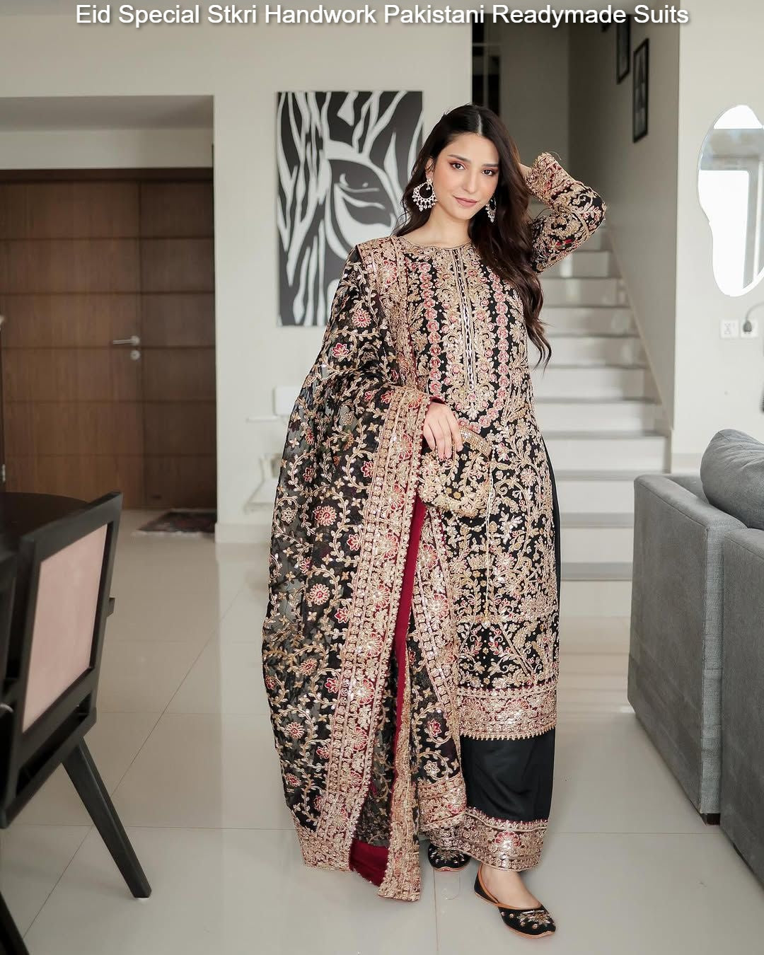 Eid Special Stkri Handwork Pakistani Readymade Suits