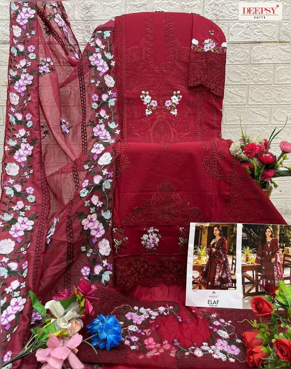 Elaf 1262-C Deepsy Pure Cotton Pakistani Salwar Suits