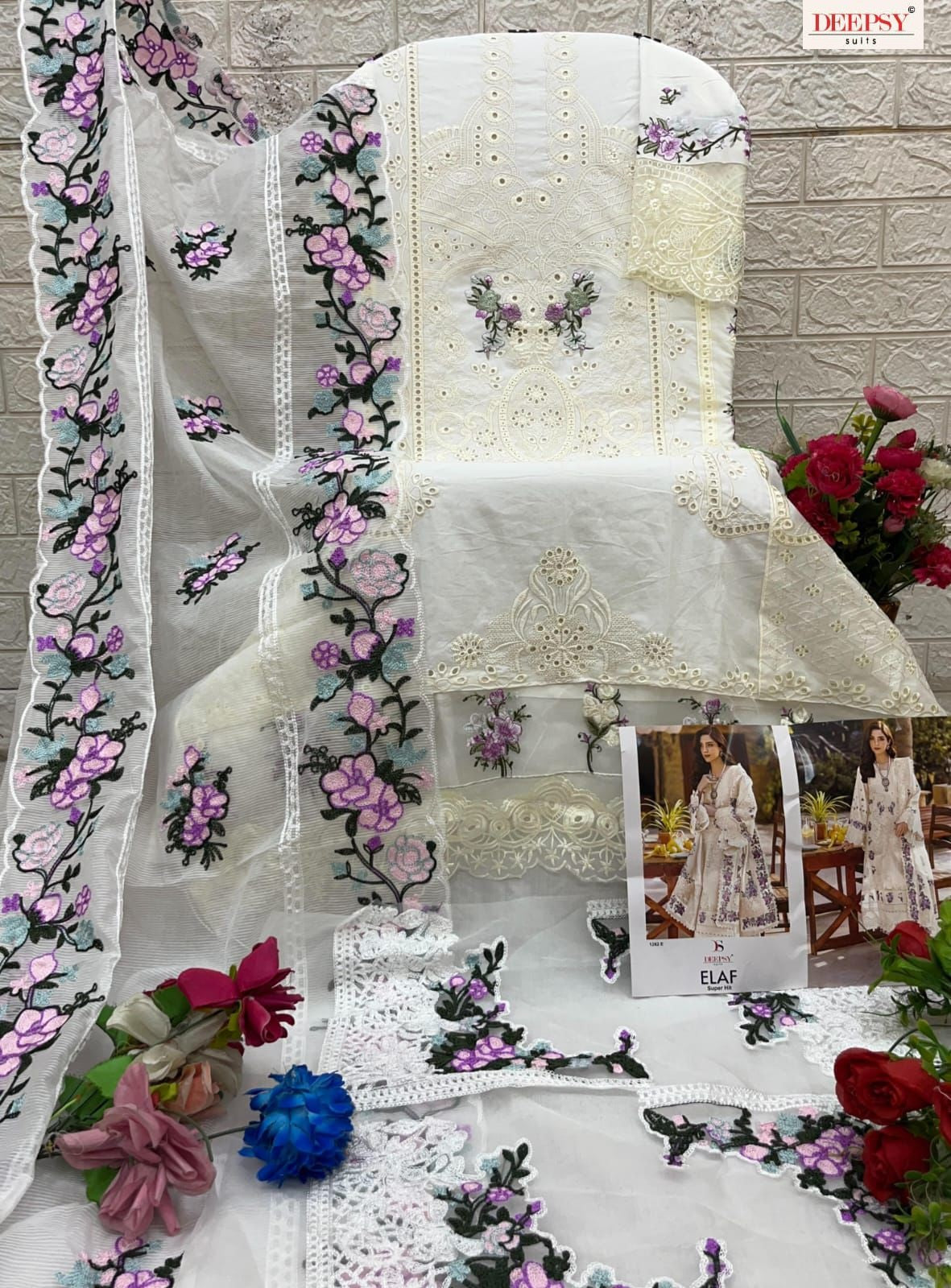 Elaf 1262-E Deepsy Pure Cotton Pakistani Salwar Suits