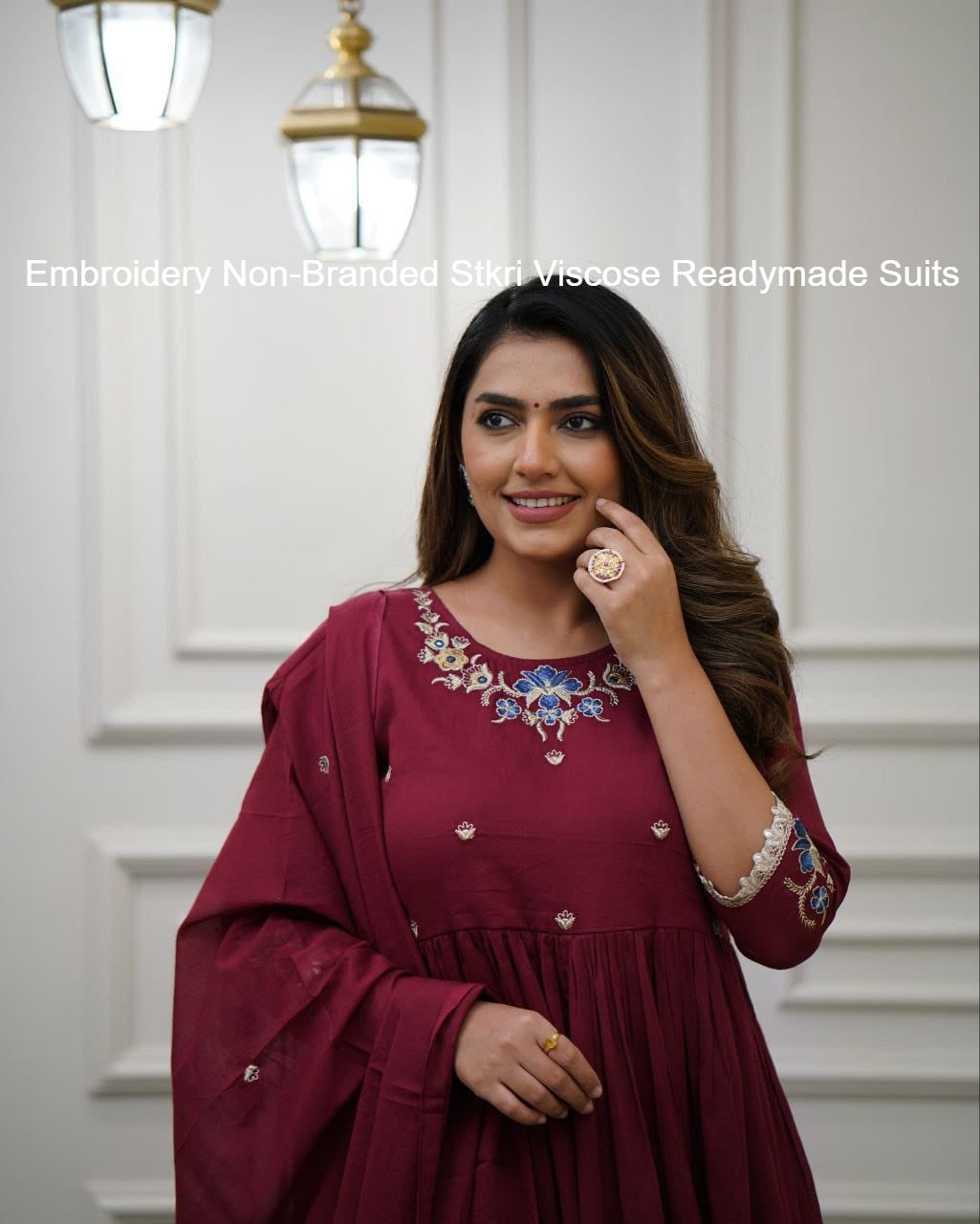 Embroidery Non-Branded Stkri Viscose  Readymade Suits