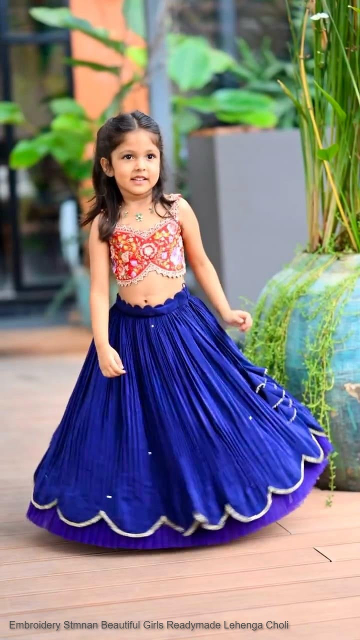 Embroidery Stmnan Beautiful Girls Readymade Lehenga Choli