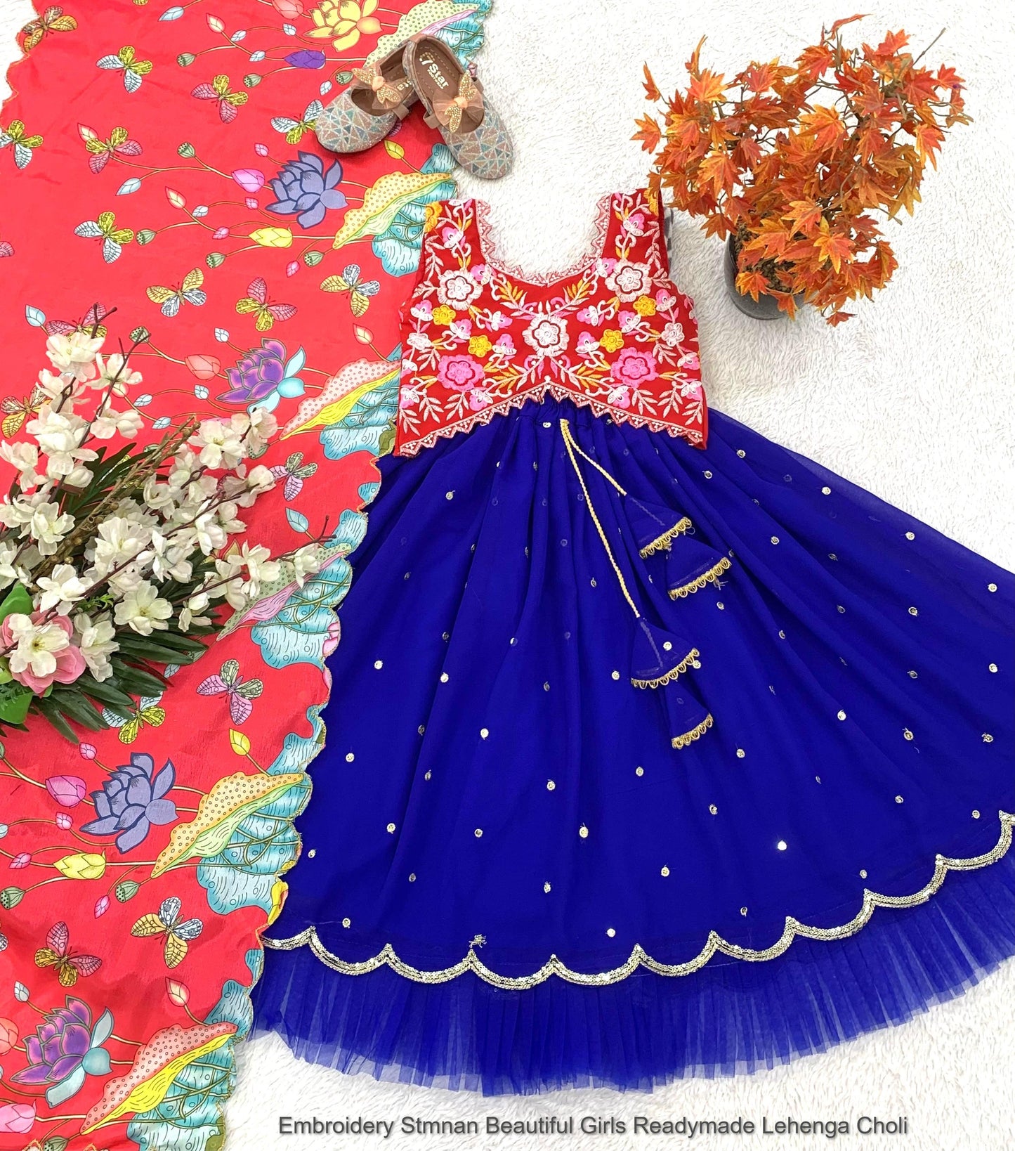 Embroidery Stmnan Beautiful Girls Readymade Lehenga Choli