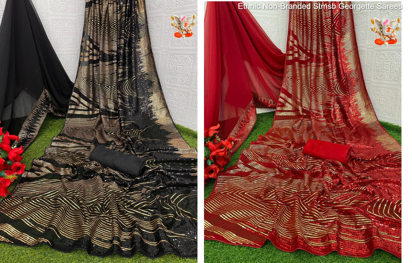 Ethnic Non-Branded Stmsb Georgette Sarees