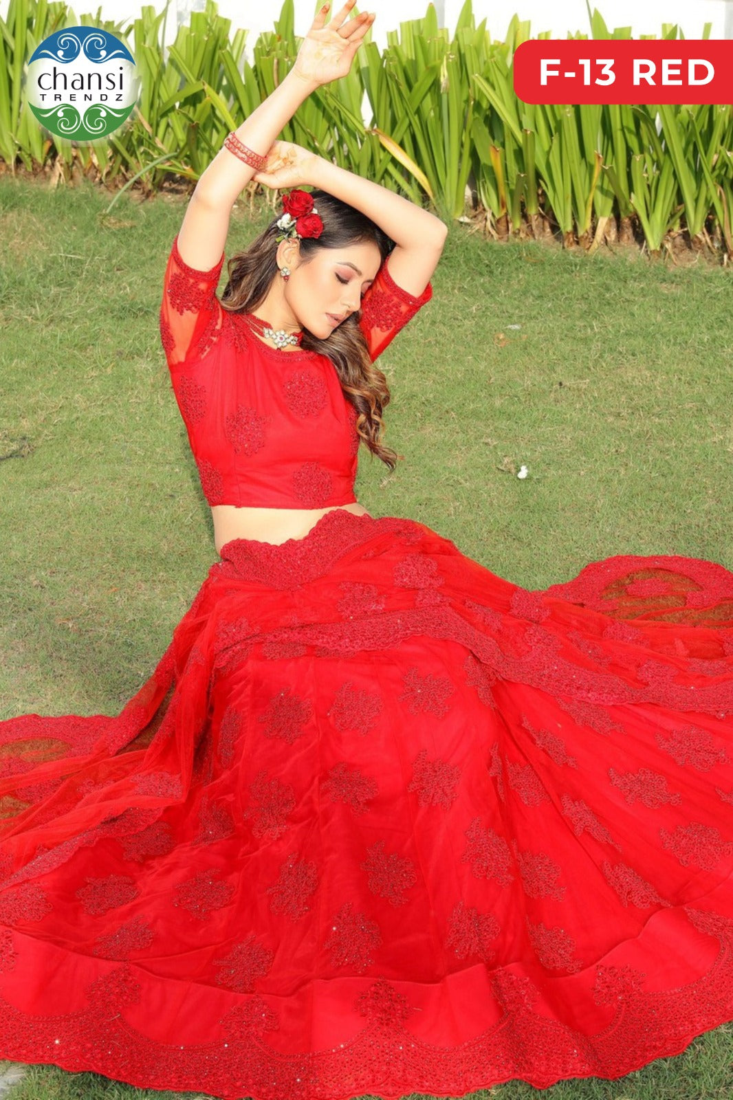 F-13 Chansi Trendz Net Lehenga Choli