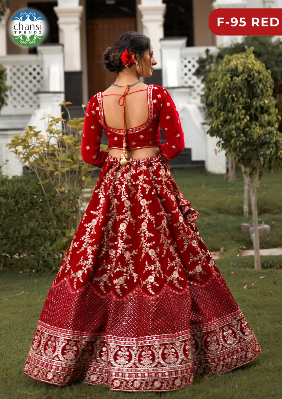 F-95 Chansi Trendz Velvet Lehenga Choli