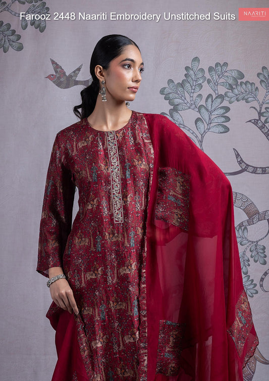 Farooz 2448 Naariti Embroidery Unstitched Suits