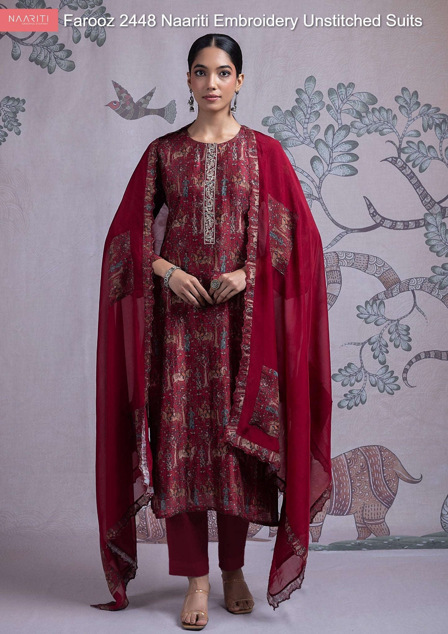 Farooz 2448 Naariti Embroidery Unstitched Suits