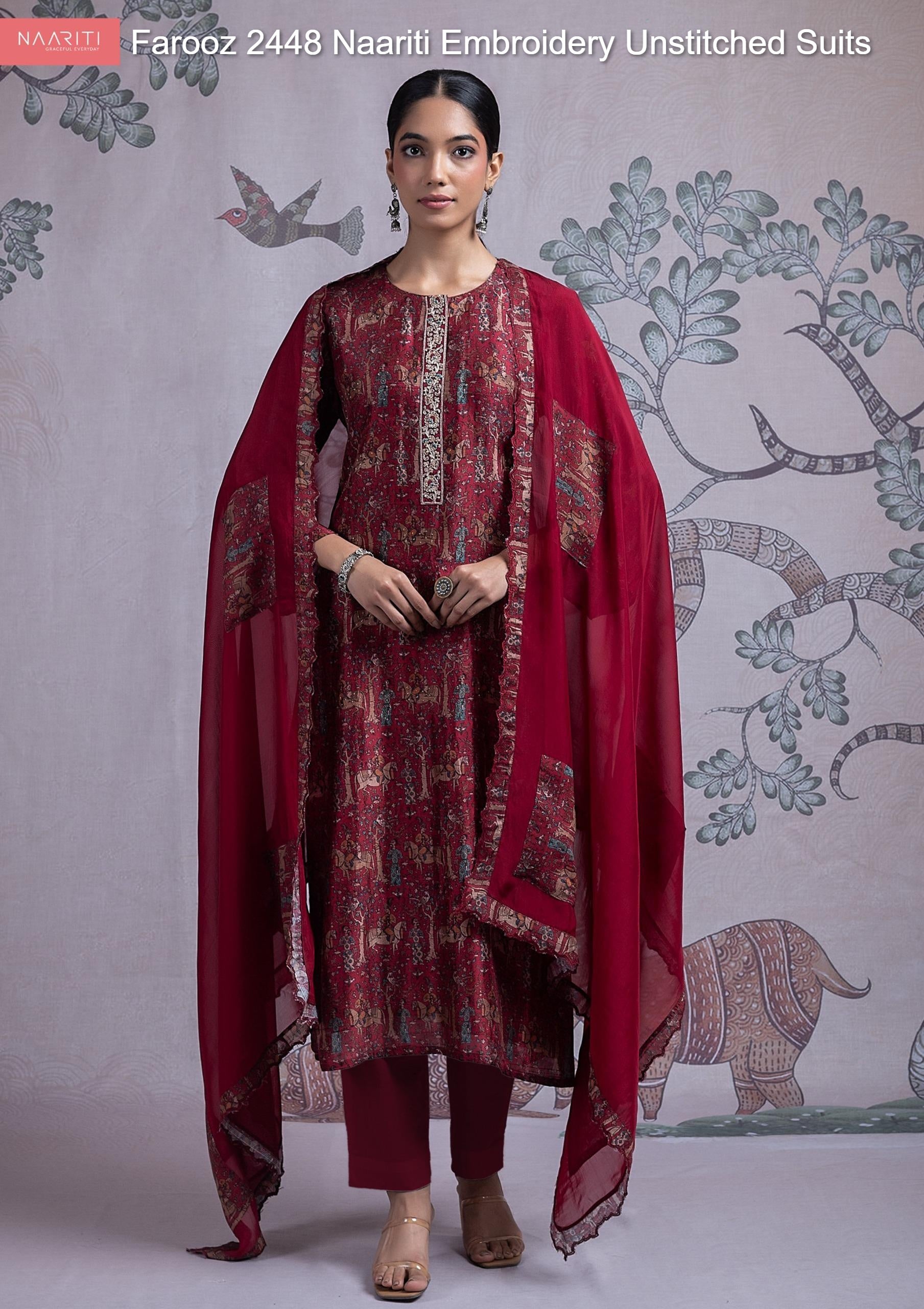 Farooz 2448 Naariti Embroidery Unstitched Suits