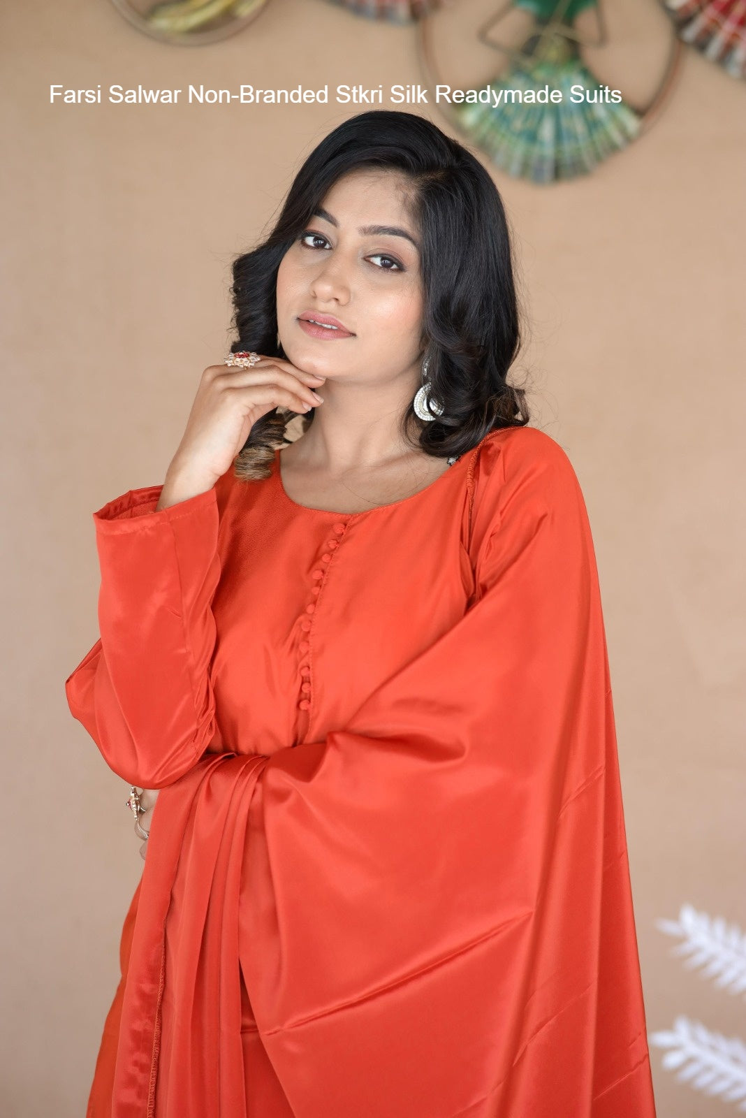 Farsi Salwar Non-Branded Stkri Silk Readymade Suits