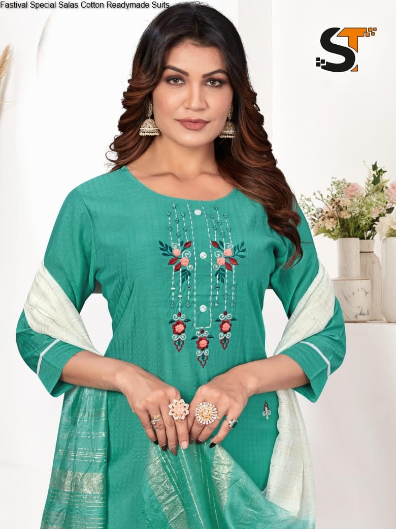 Fastival Special Salas Cotton Readymade Suits