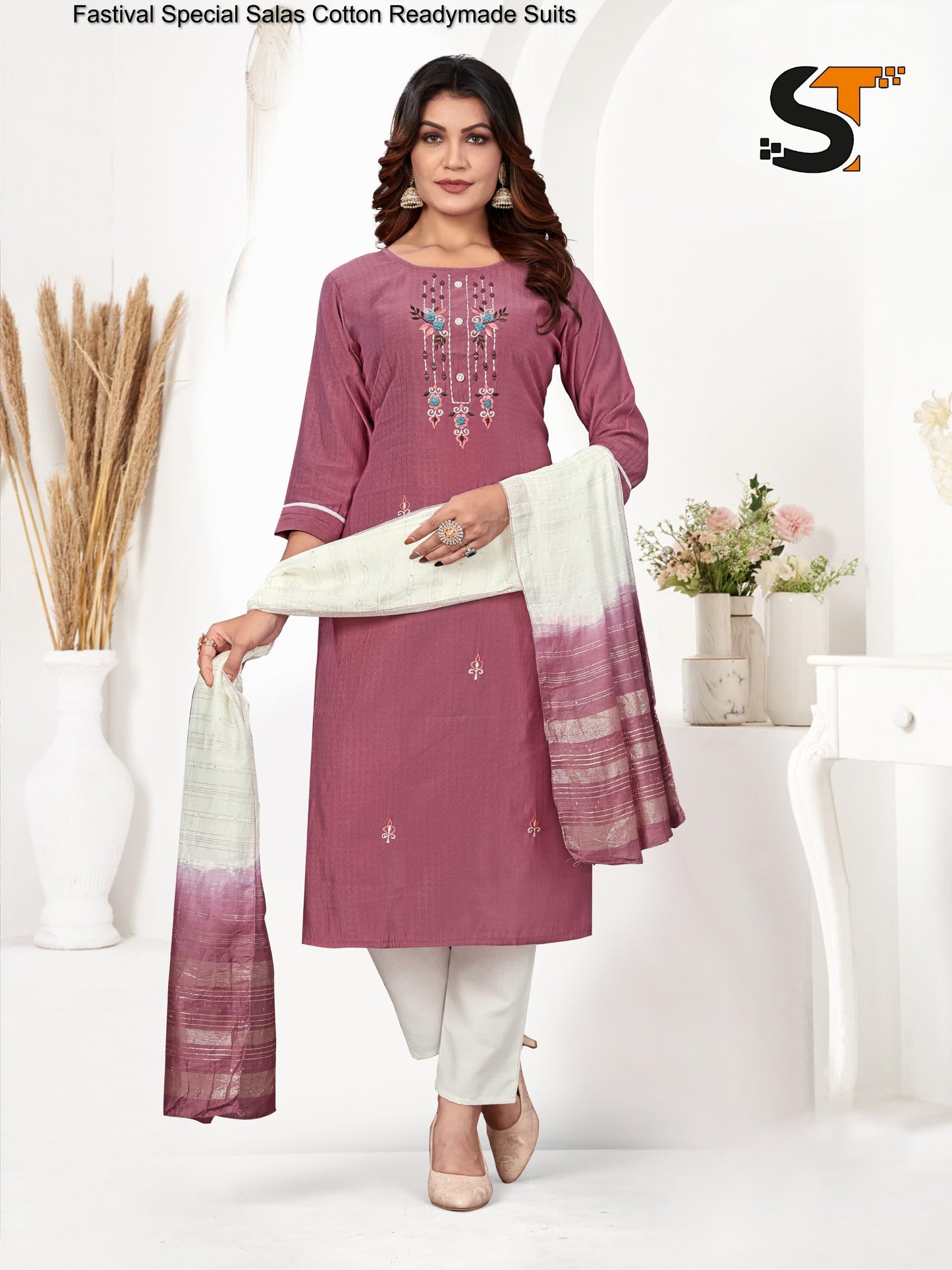 Fastival Special Salas Cotton Readymade Suits