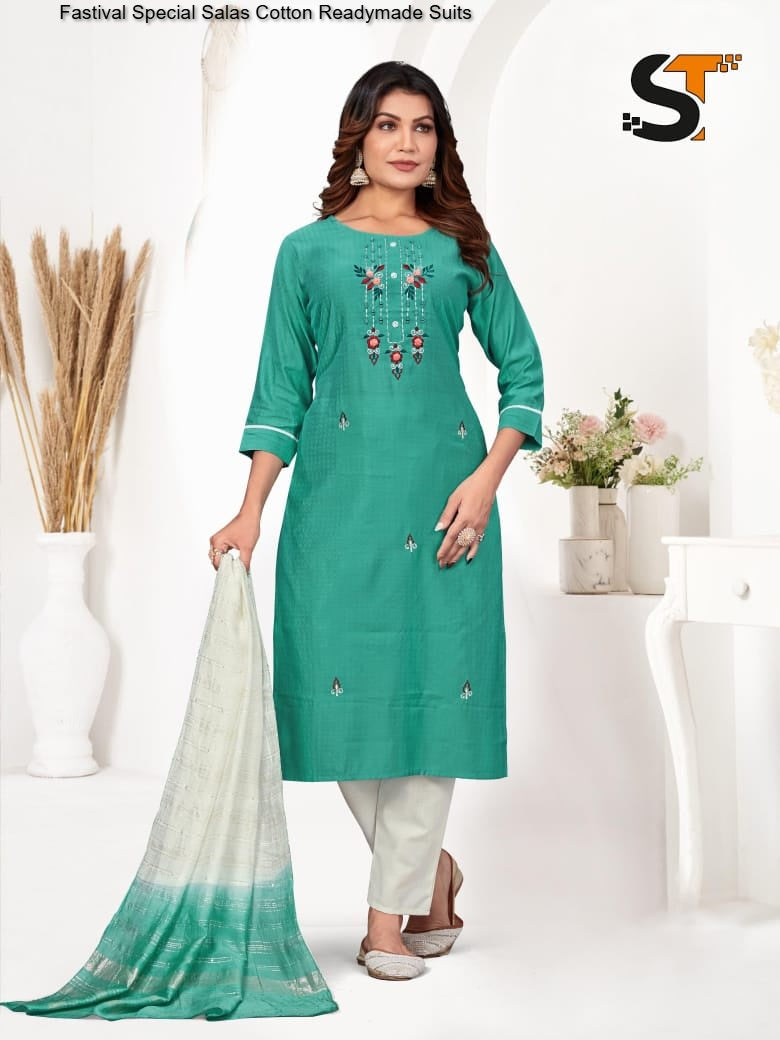 Fastival Special Salas Cotton Readymade Suits