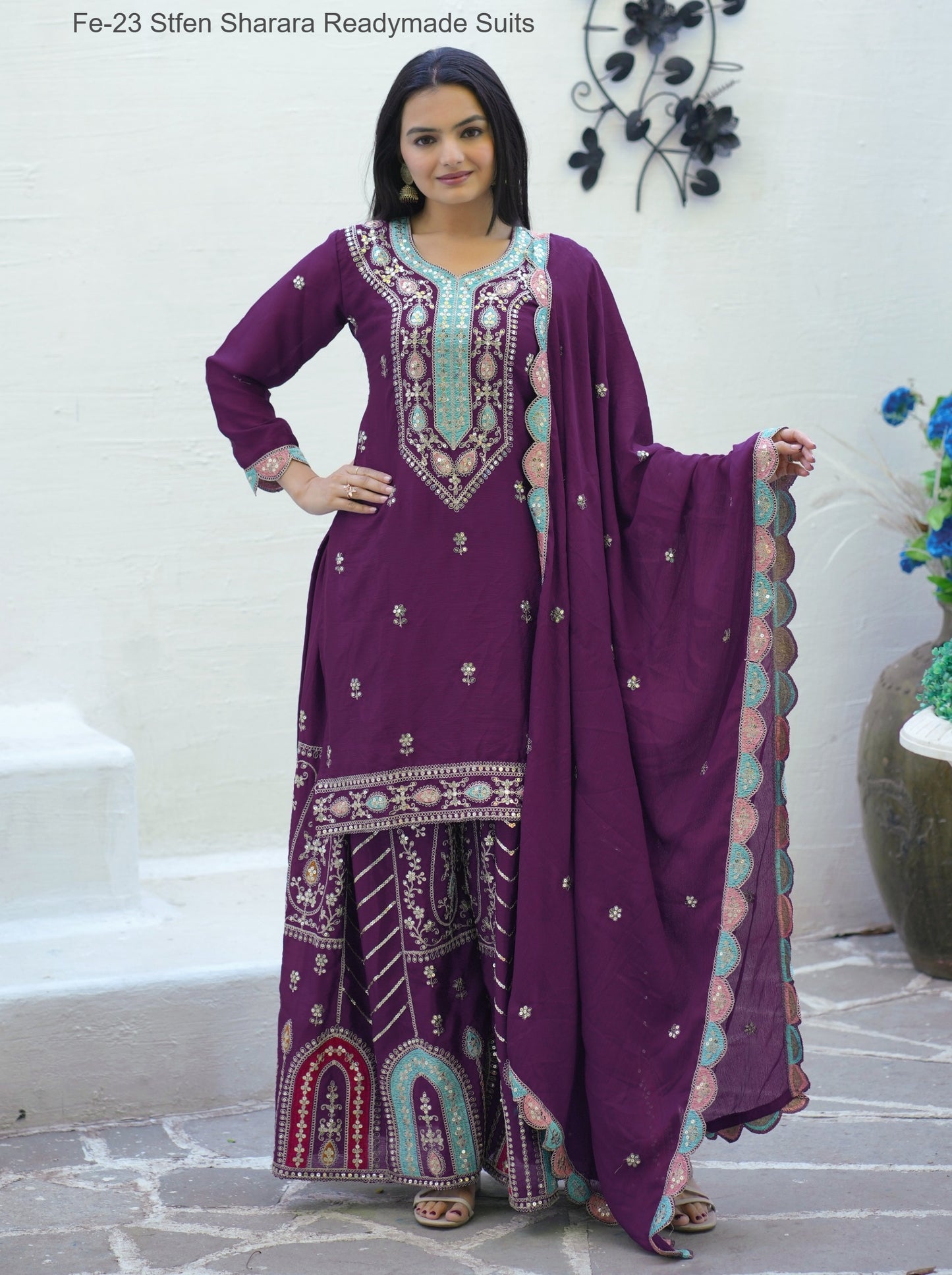 Ct-32 Burg Chansi Trendz Embroidery Koti Lehenga Choli