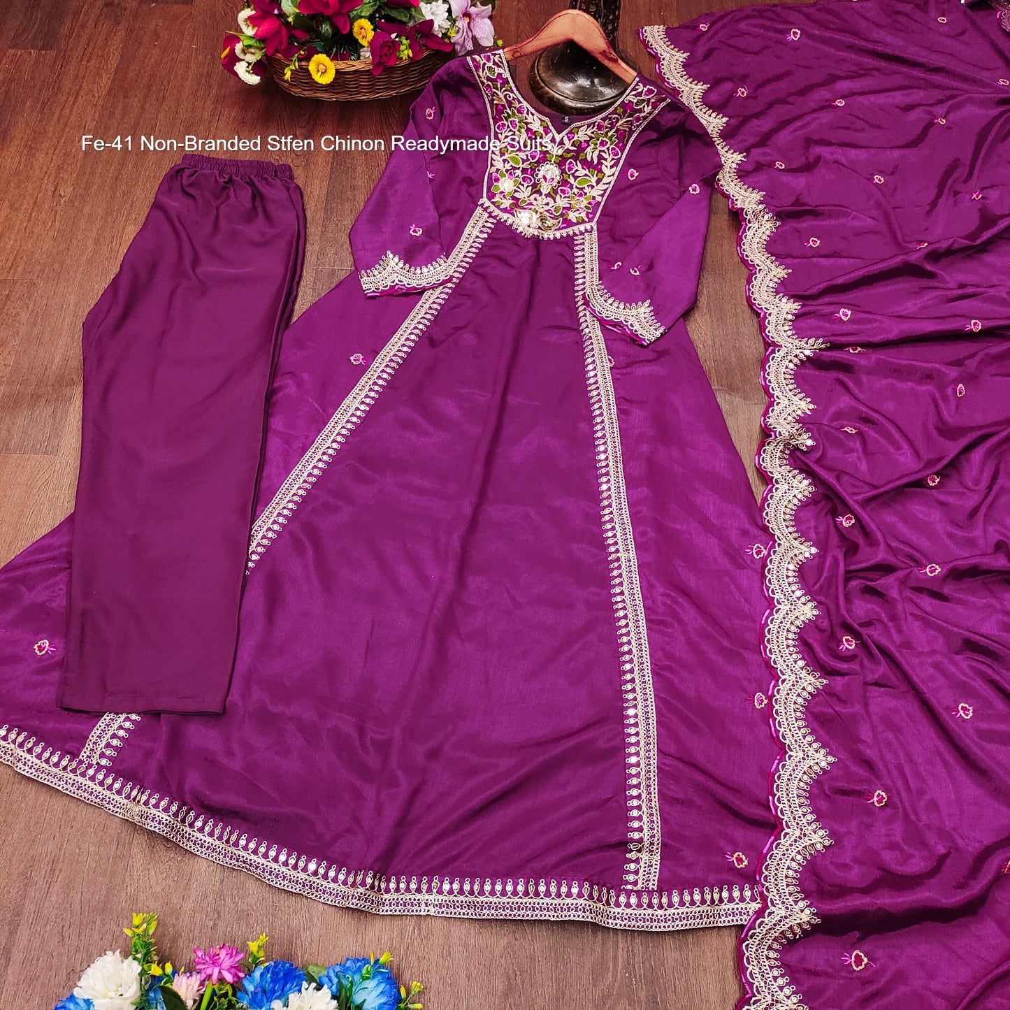 Fe-41 Non-Branded Stfen Chinon Readymade Suits