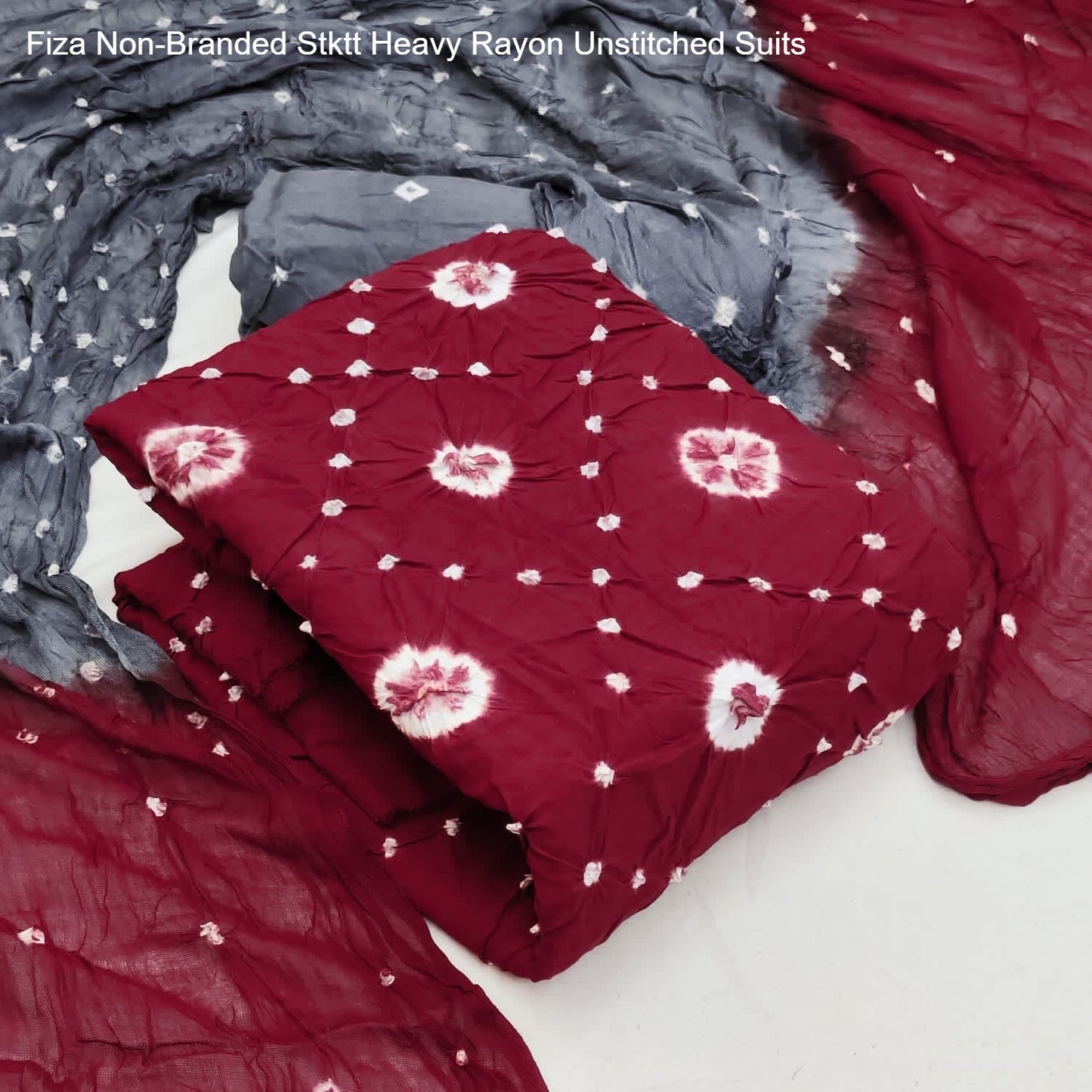 Fiza Non-Branded Stktt Heavy Rayon Unstitched Suits