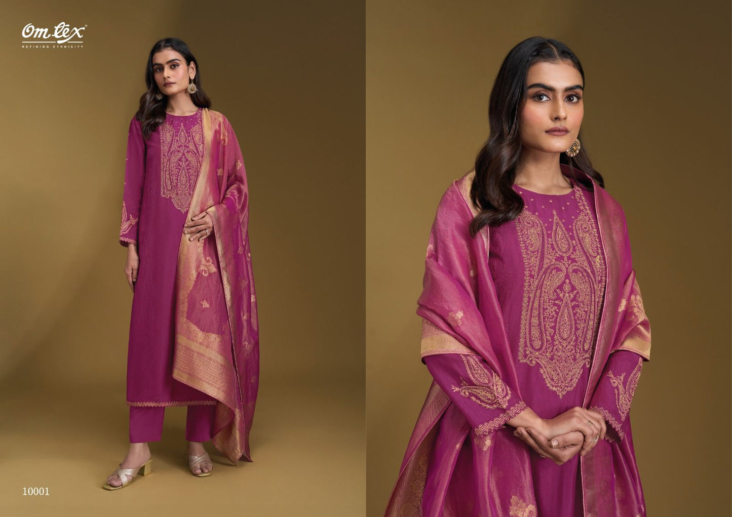 Flavina 10001 Omtex Russian Silk Unstitched Suits