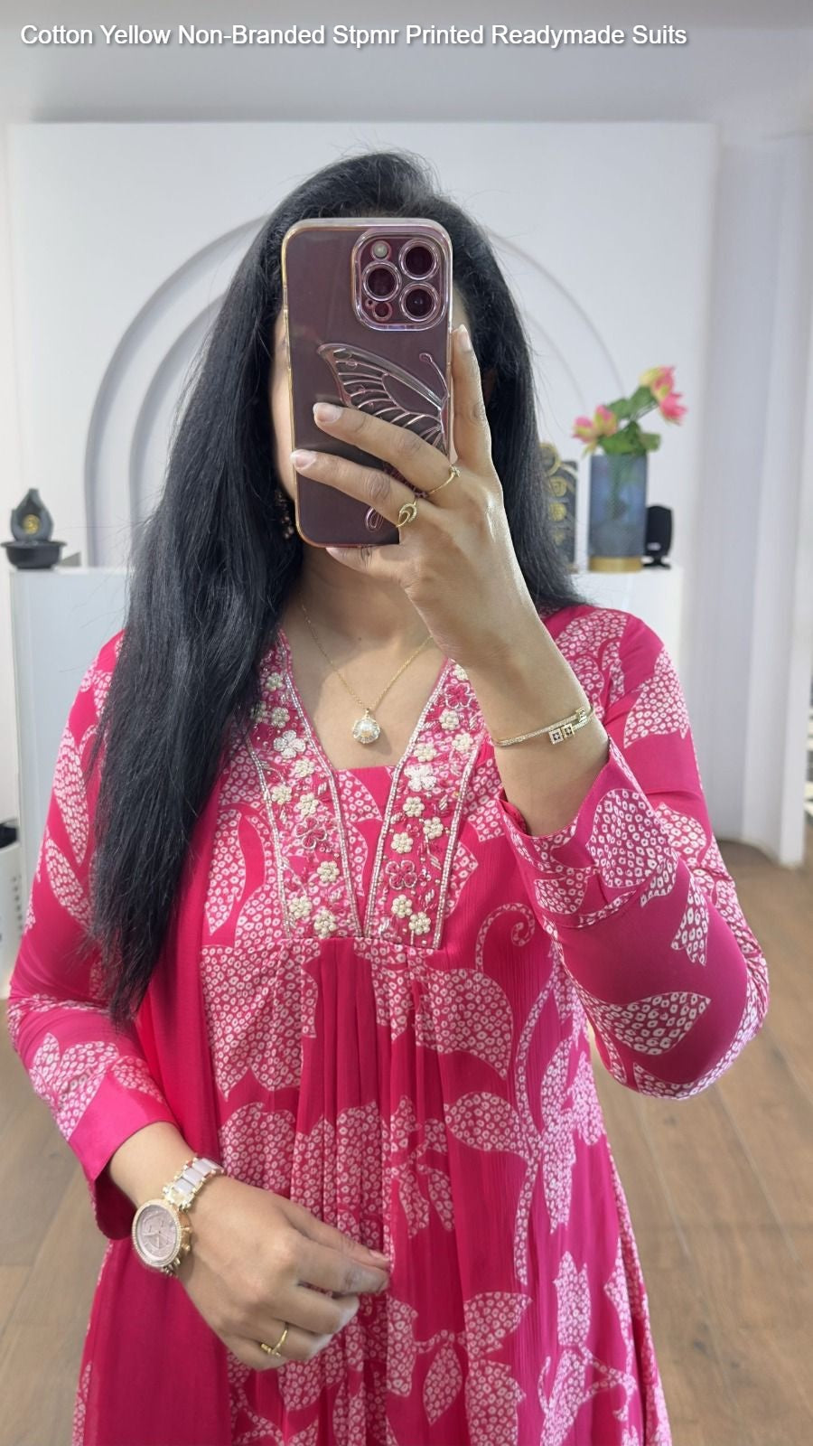 Floral Design Non-Branded Stpmr Cotton Readymade Suits