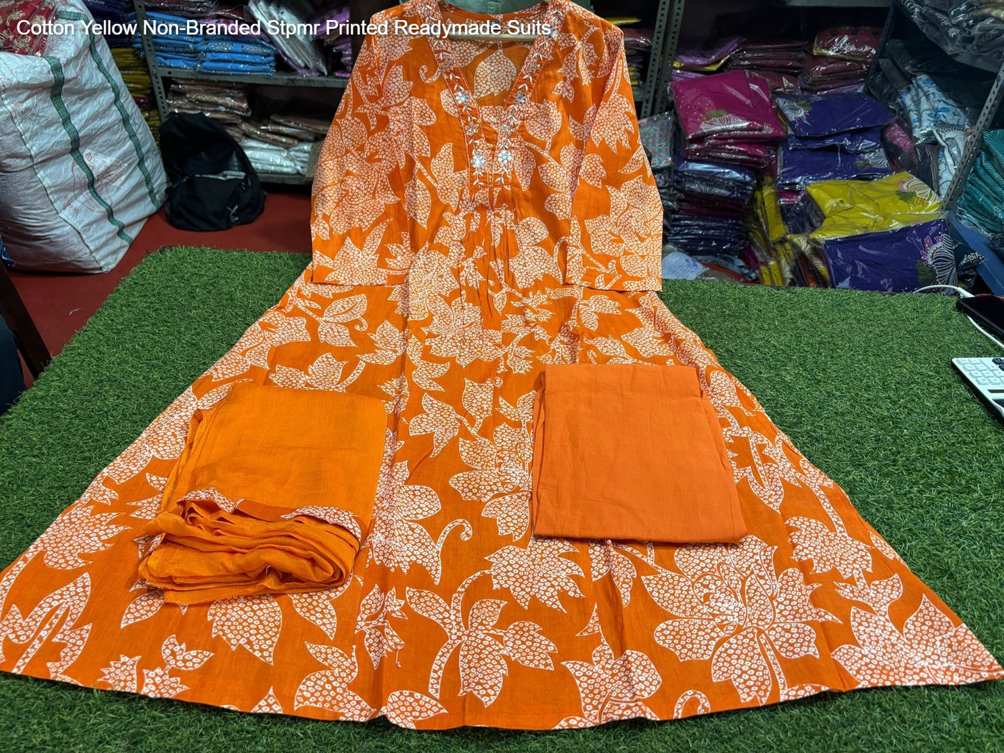 Floral Design Non-Branded Stpmr Cotton Readymade Suits