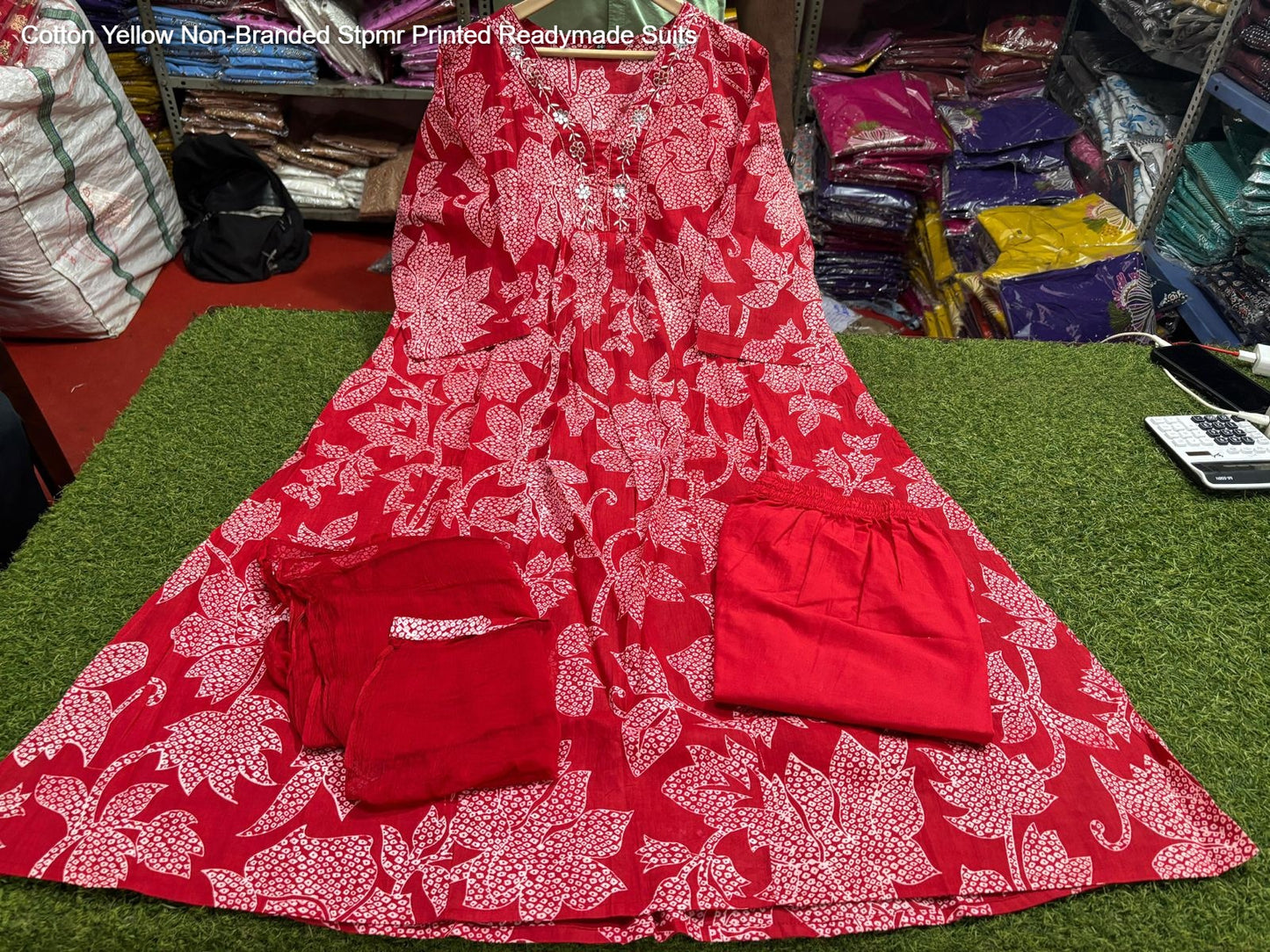 Floral Design Non-Branded Stpmr Cotton Readymade Suits