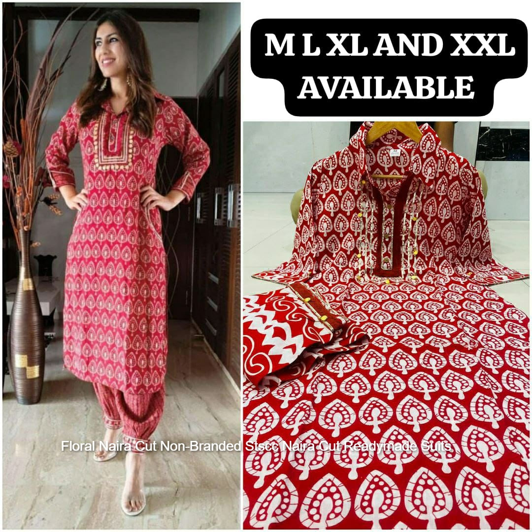 Floral Naira Cut Non-Branded Stscc Naira Cut Readymade Suits