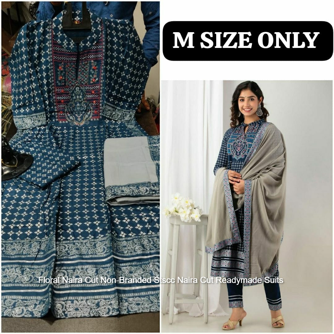 Floral Naira Cut Non-Branded Stscc Naira Cut Readymade Suits