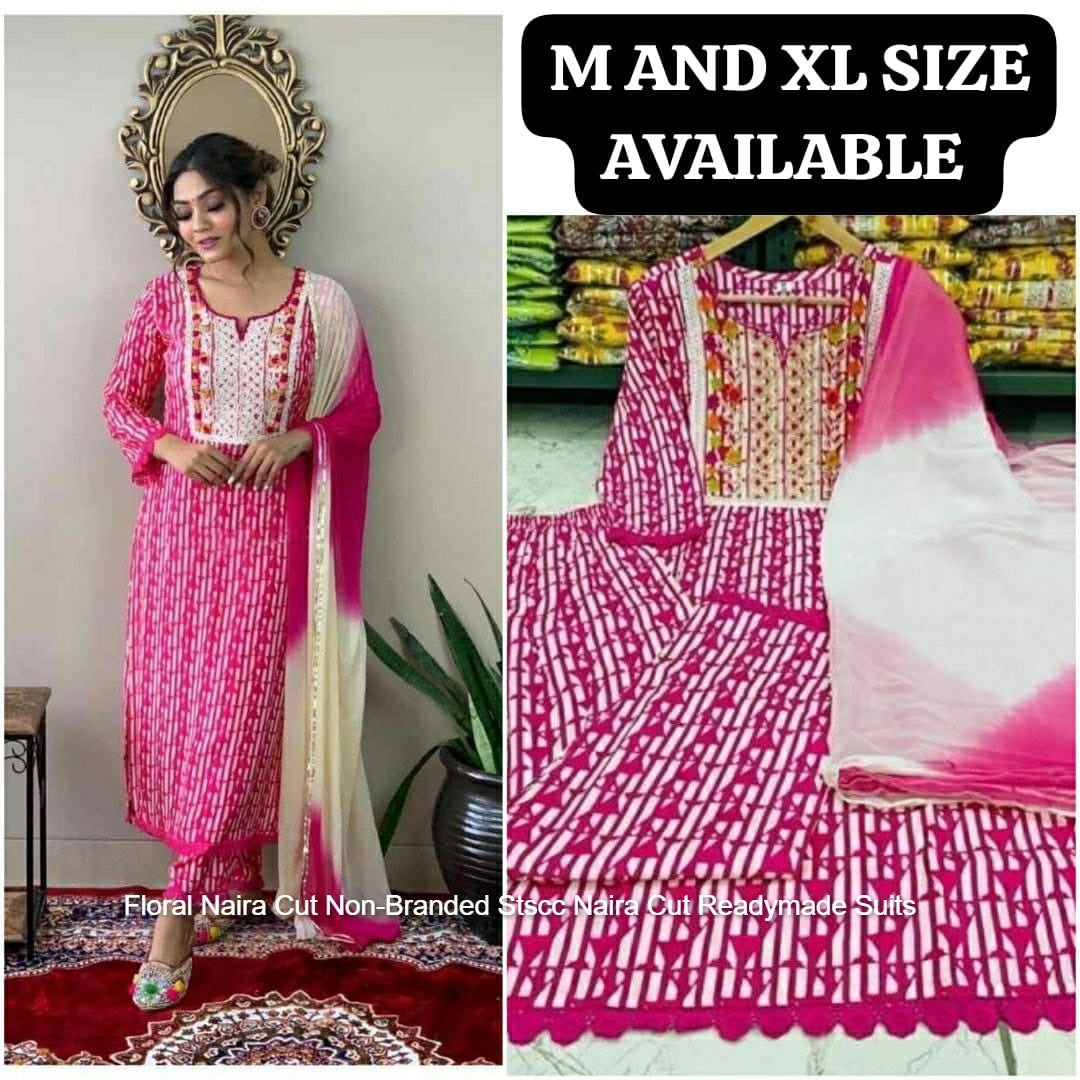 Floral Naira Cut Non-Branded Stscc Naira Cut Readymade Suits