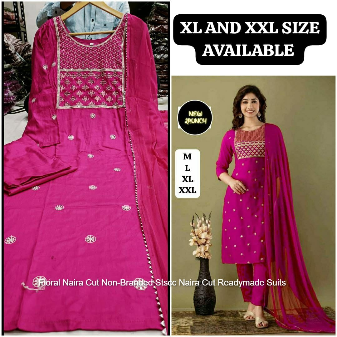 Floral Naira Cut Non-Branded Stscc Naira Cut Readymade Suits