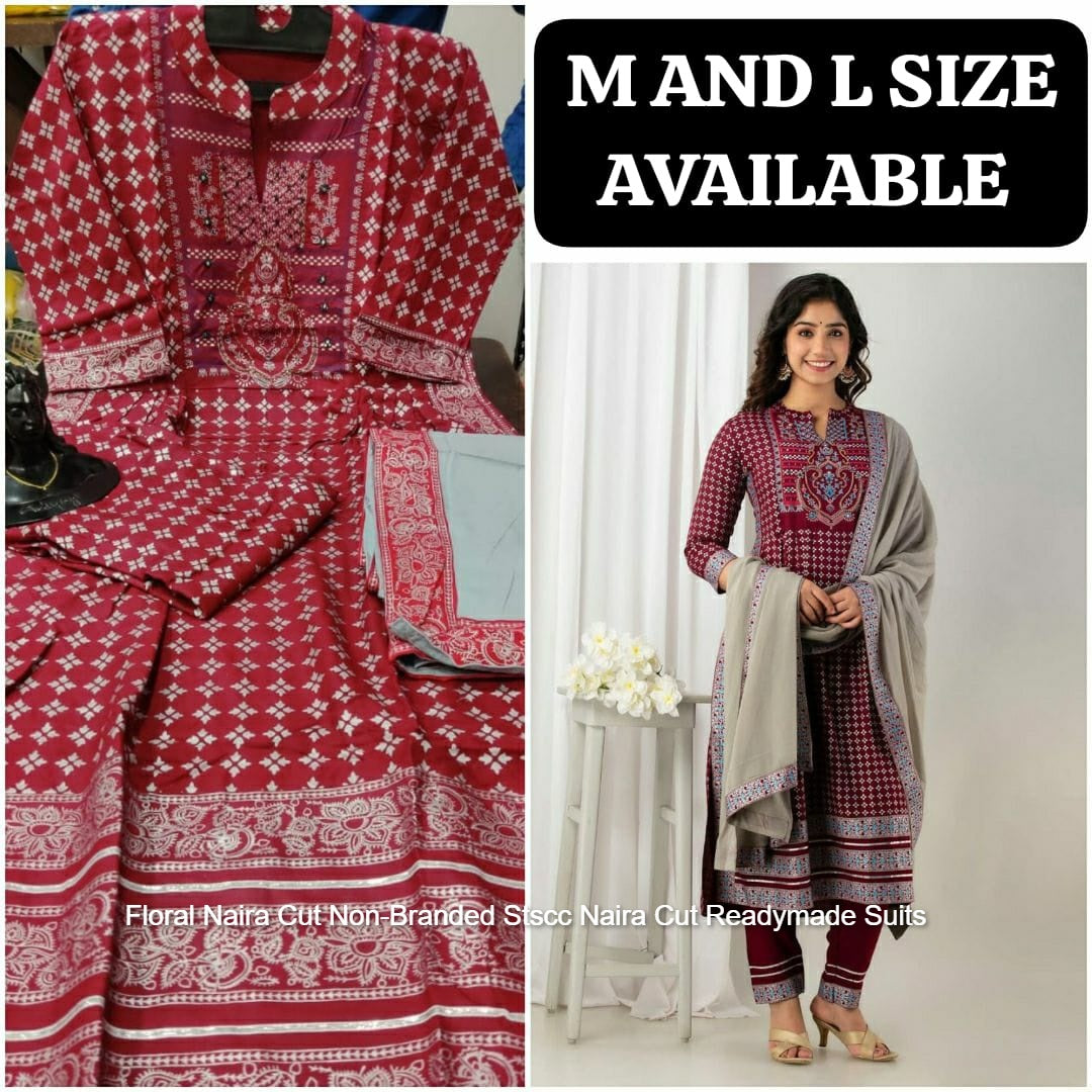 Floral Naira Cut Non-Branded Stscc Naira Cut Readymade Suits