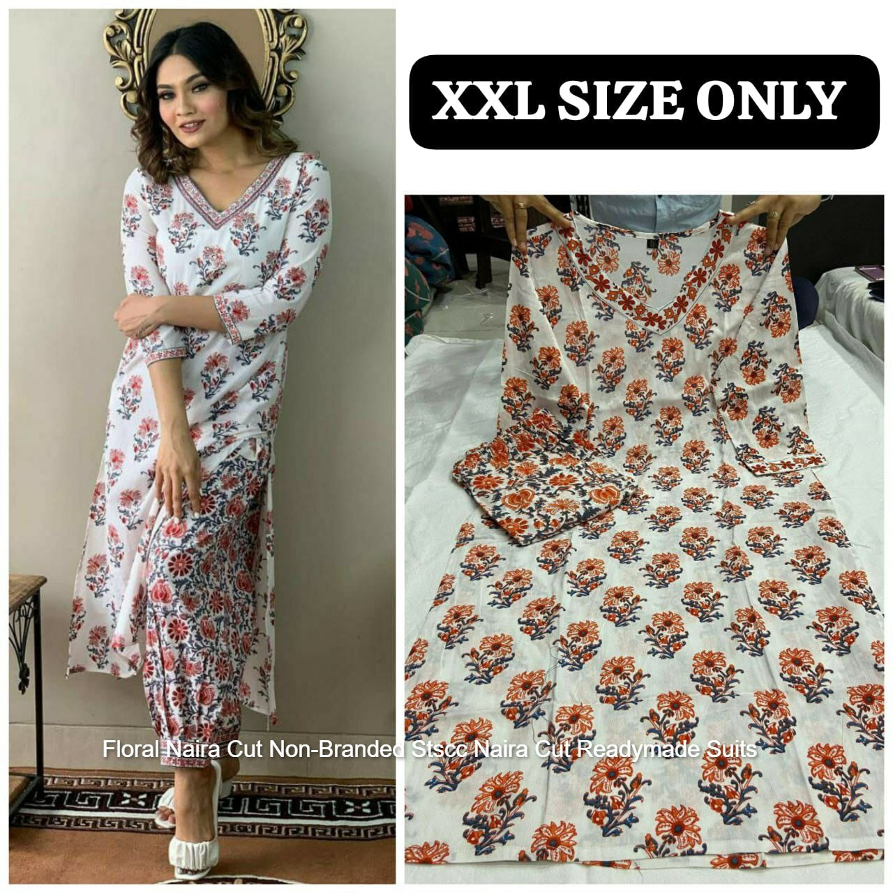 Floral Naira Cut Non-Branded Stscc Naira Cut Readymade Suits