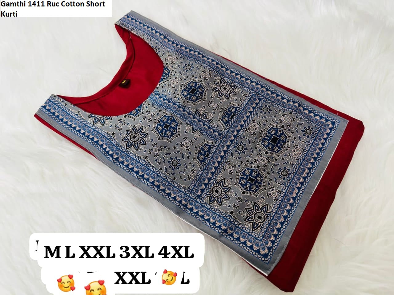 Gamthi 1411 Ruc Cotton Short Kurti