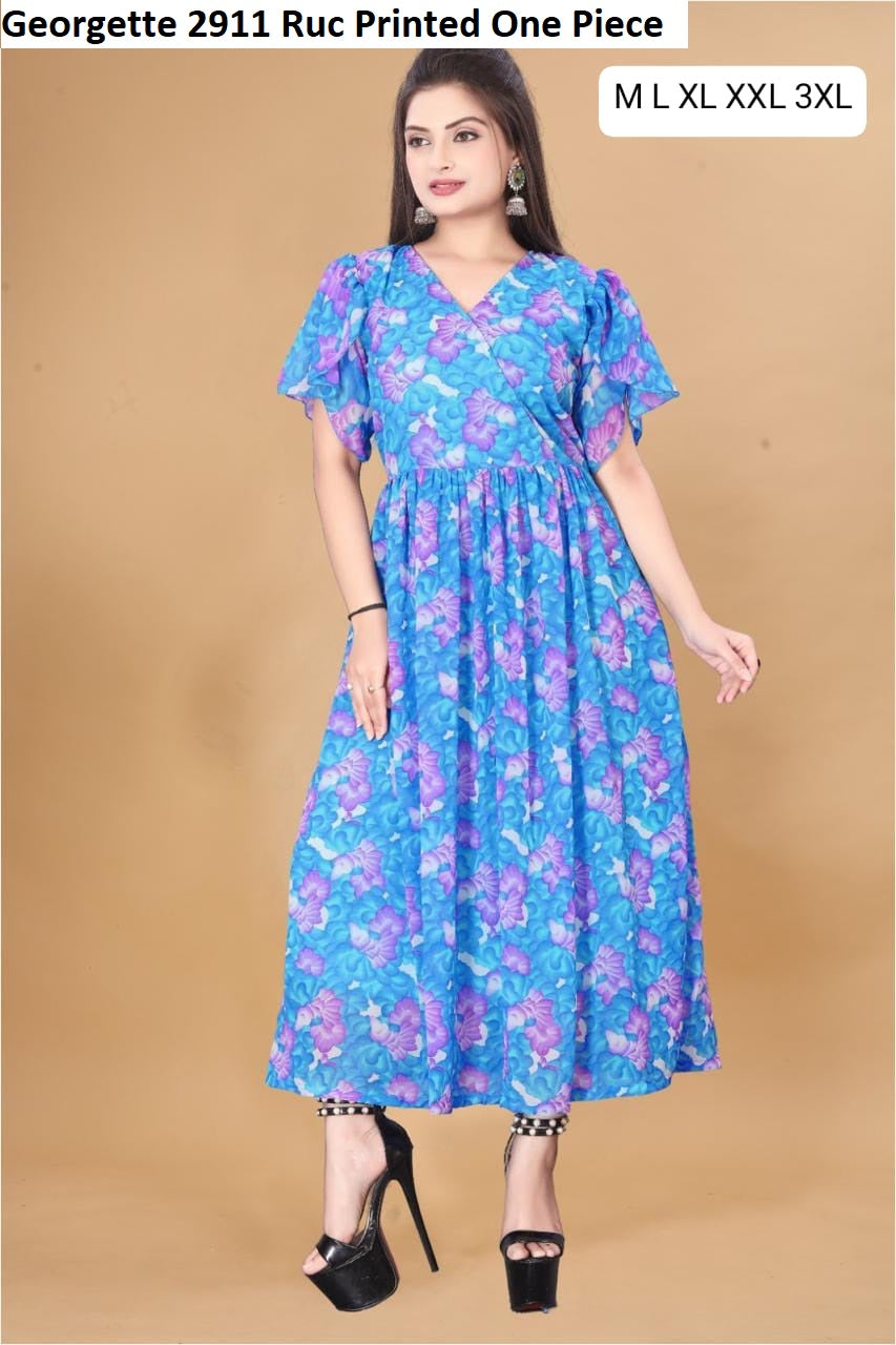 Georgette 2911 Ruc Printed One Piece