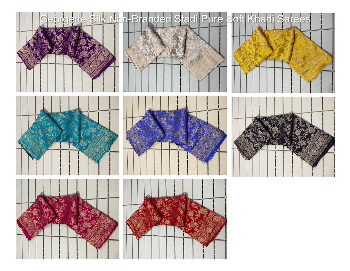 Georgette Silk Non-Branded Stadi Pure Soft Khadi Sarees