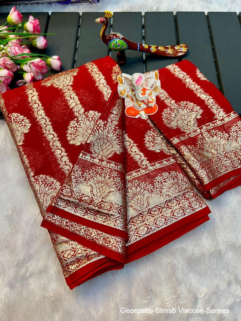 Georgette Stmsb Viscose Sarees