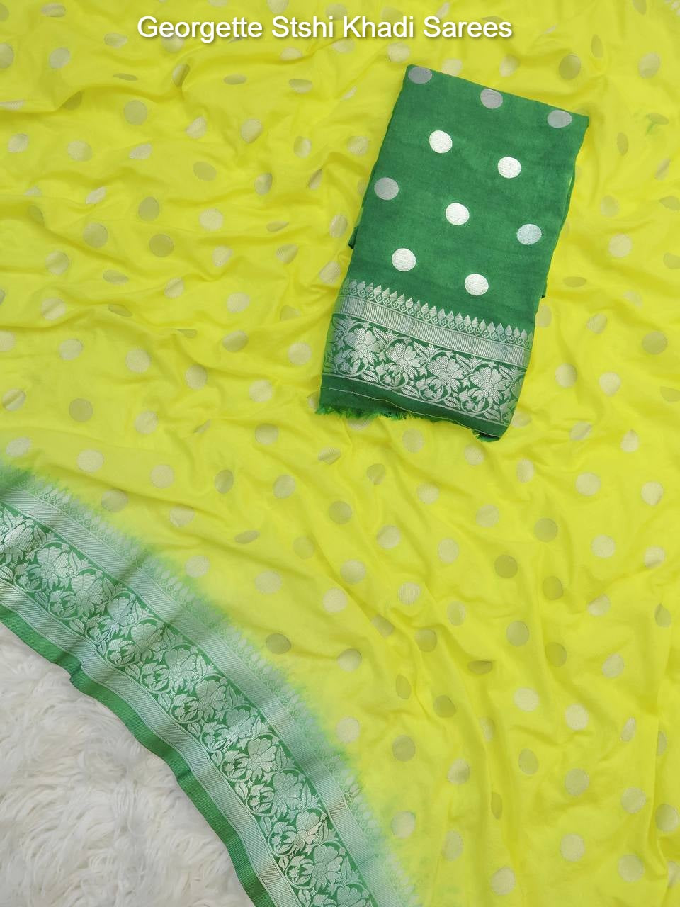 Georgette Stshi Khadi Sarees