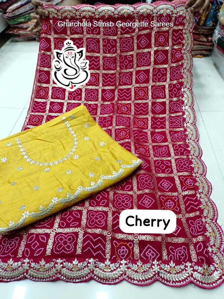Gharchola Stmsb Georgette Sarees