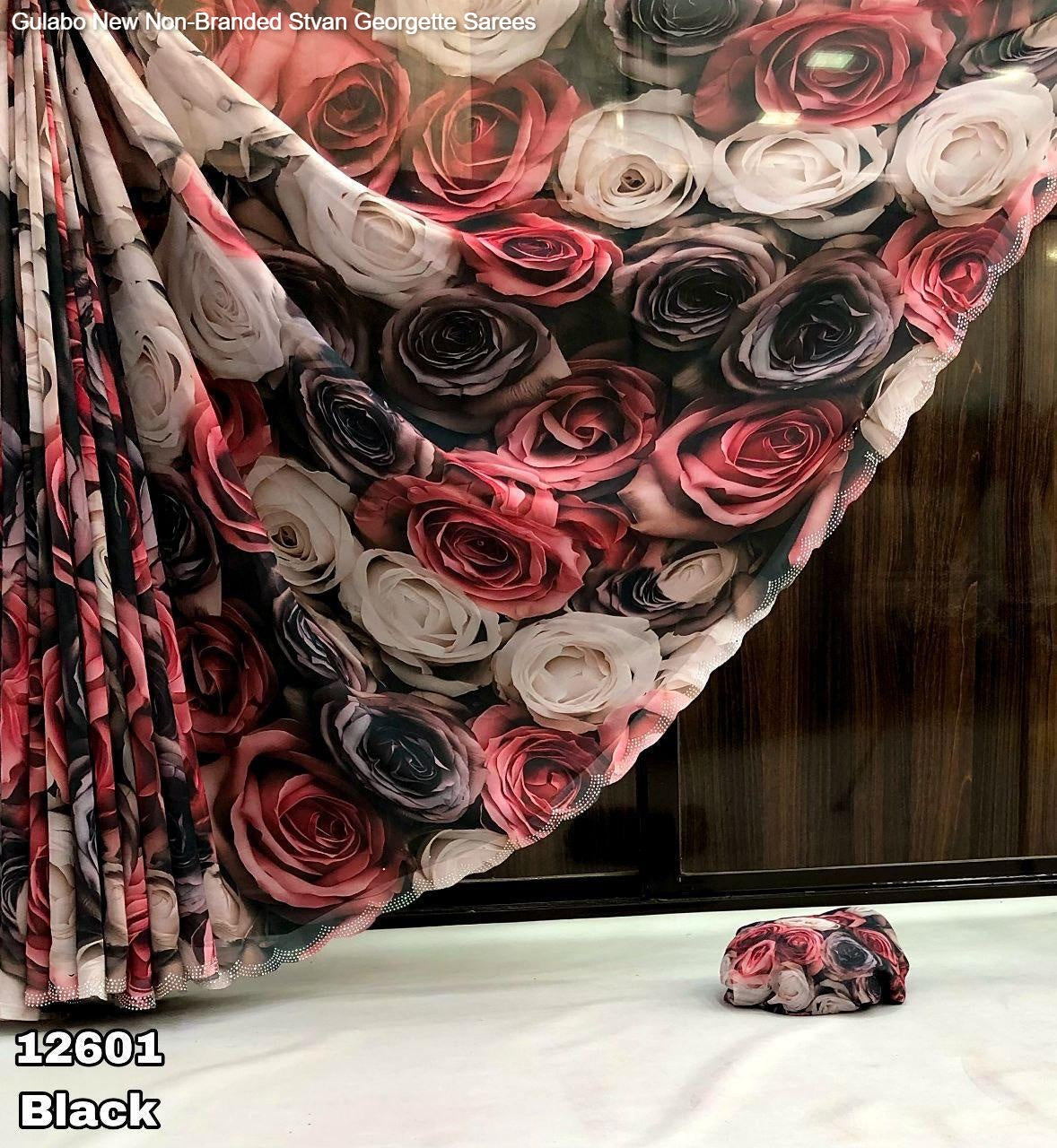 Gulabo New Non-Branded Stvan Georgette Sarees