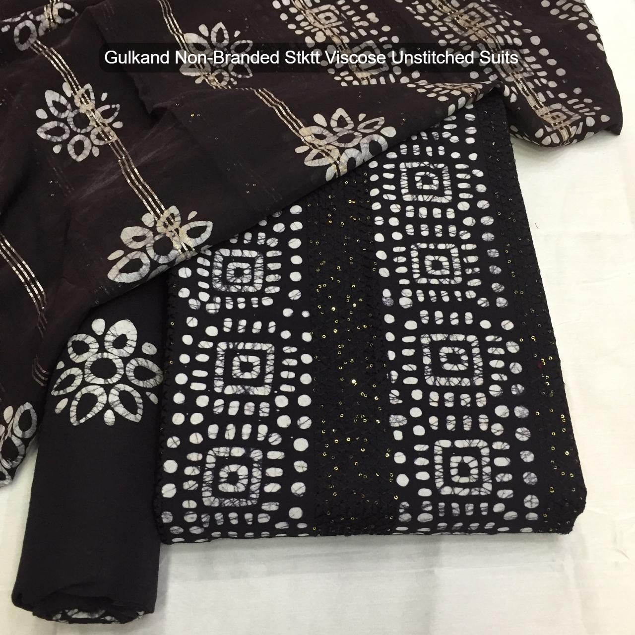 Gulkand Non-Branded Stktt Viscose Unstitched Suits