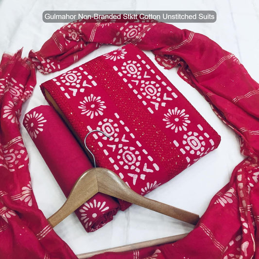 Gulmahor Non-Branded Stktt Cotton Unstitched Suits