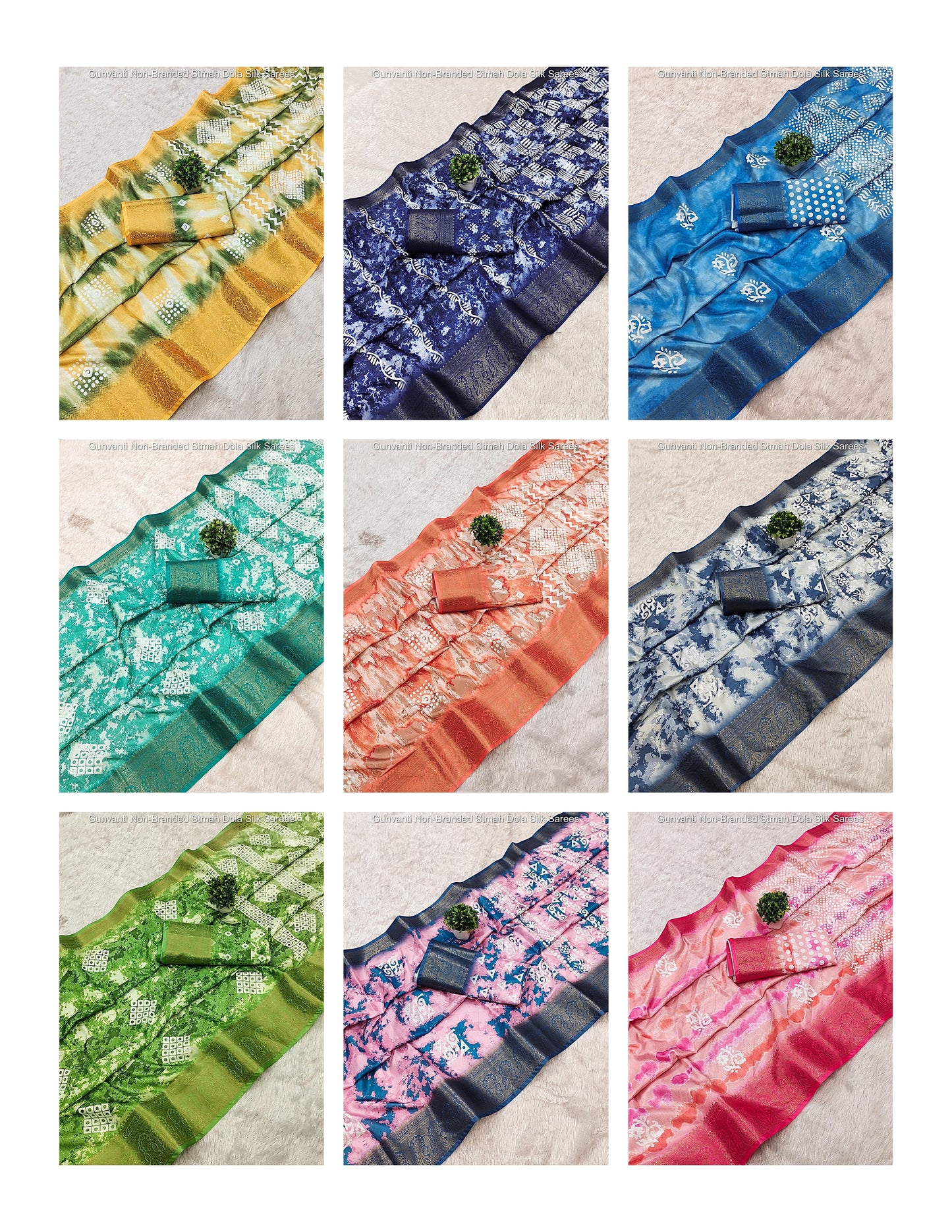 Gunvanti Non-Branded Stmah Dola Silk Sarees