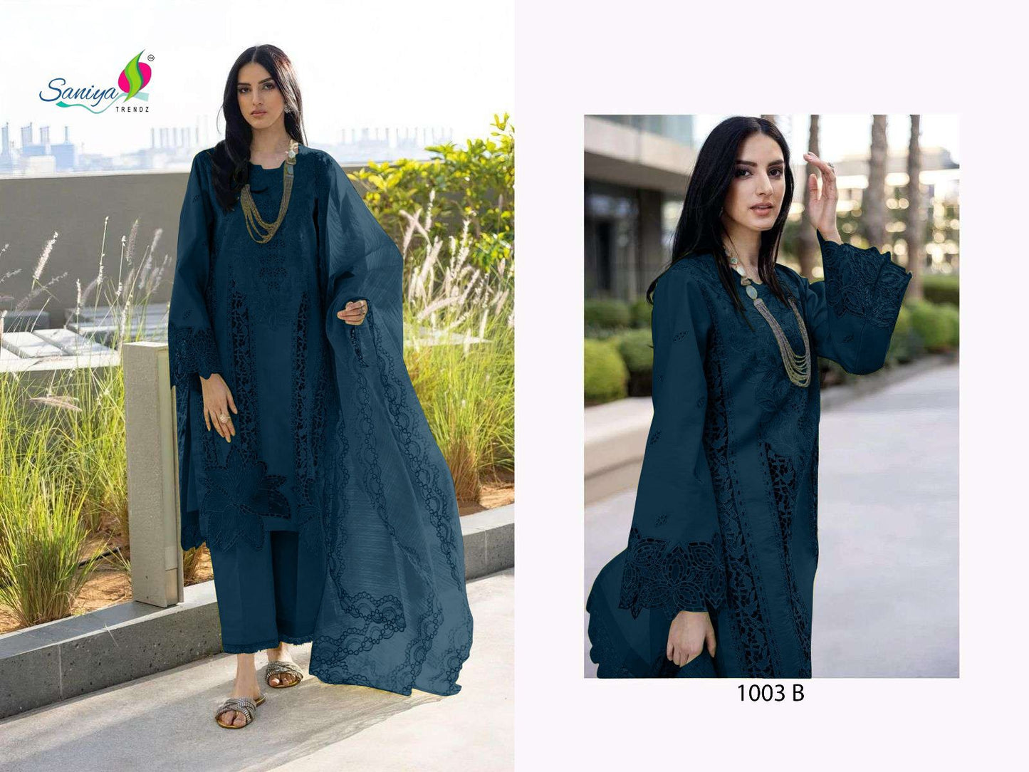 H-1003 B Rang Rasiya Vol 1 Saniya Trendz Embroidered Pakistani Salwar Suits