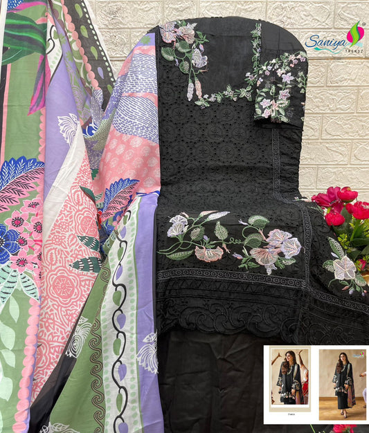 H-7144A Saniya Trendz Pure Cotton Pakistani Salwar Suits