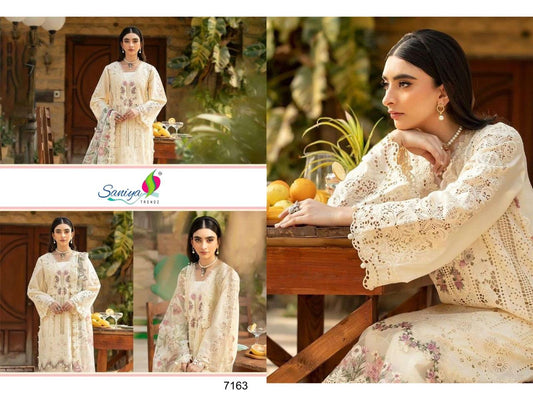 H-7163 Saniya Trendz Embroidered Pakistani Salwar Suits