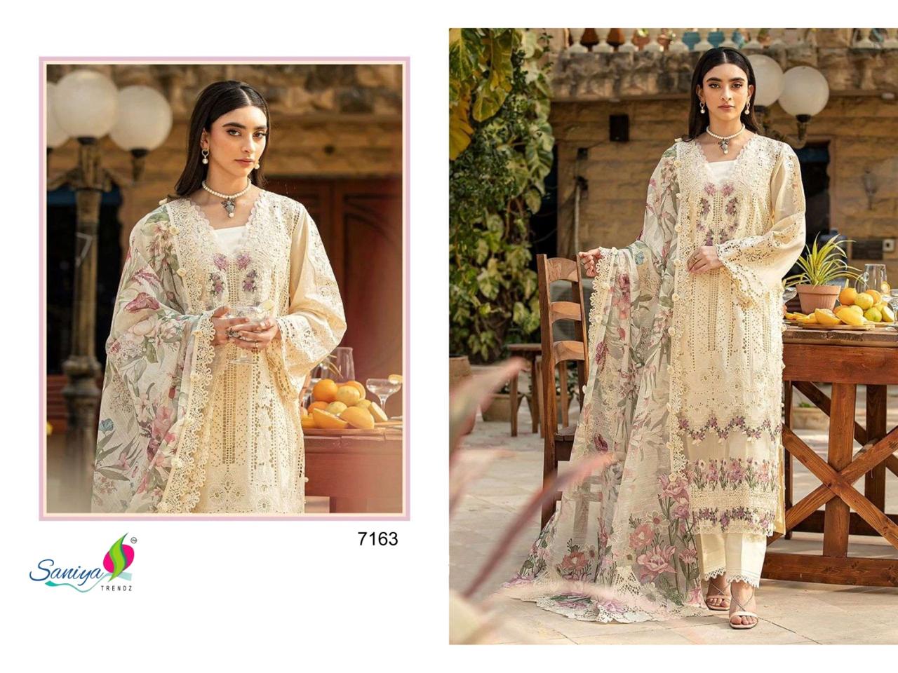 H-7163 Saniya Trendz Embroidered Pakistani Salwar Suits