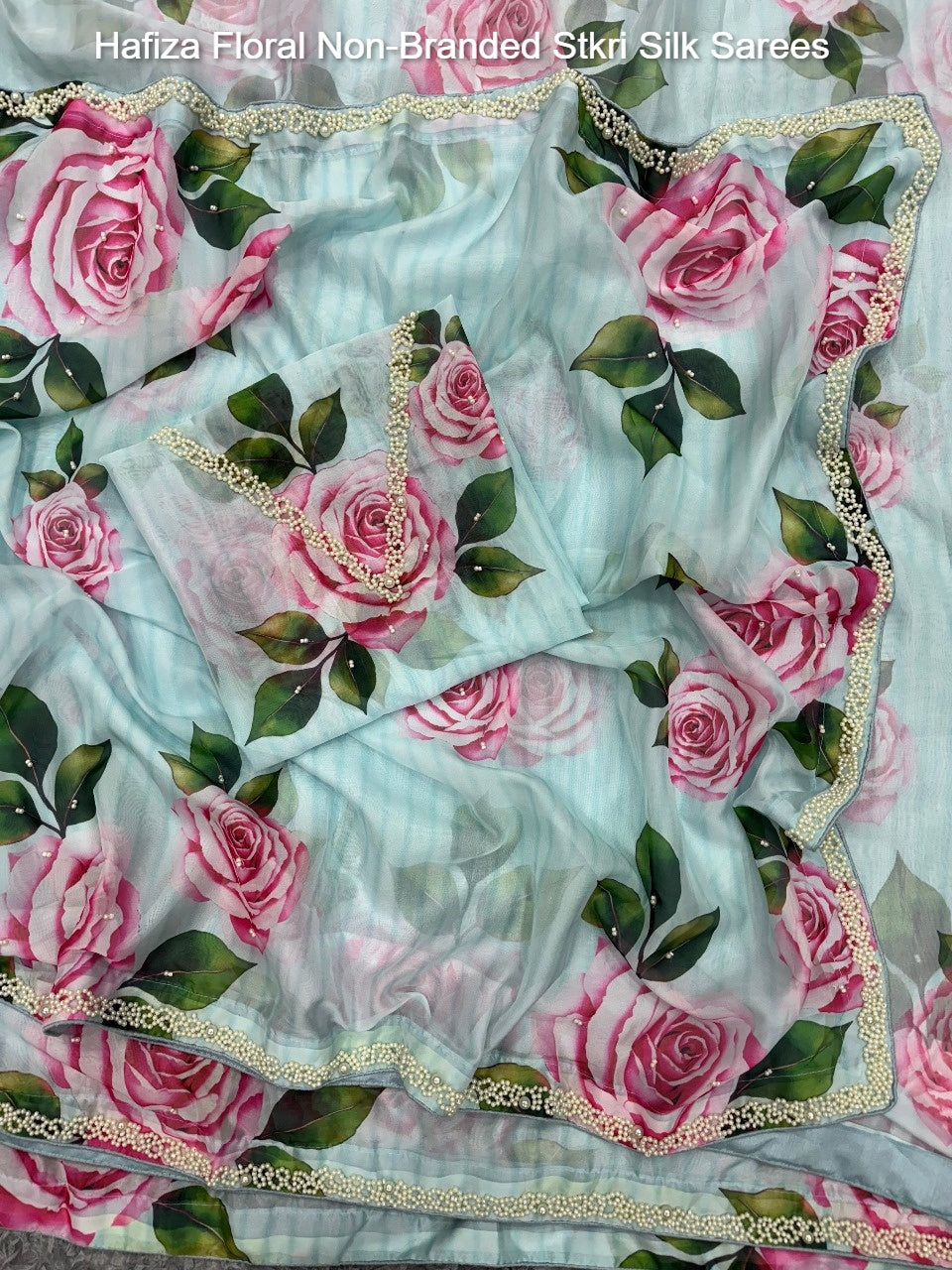 Hafiza Floral Non-Branded Stkri Silk Sarees